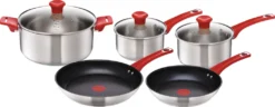 Tefal By Jamie Oliver Mainstream Set Edelstahl Red Collection H801S5