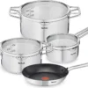 Tefal NORDICA Topfset Edelstahl 6-teilig H852S3 + DUETTO Bratpfanne °20cm