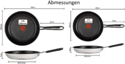 Tefal J90929 Jamie Oliver Pfannenset Induktion 4 TLG, Set Angebot, Pfanne 28 Cm + Pfanne 24 Cm, Edelstahl -Tefal 2e5bea98425695198503d1fe3d4325ad
