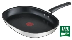 Tefal Emotion Fischpfanne Triply Oval 36x26 Cm E30212, Oval, Fischpfanne, Edelstahl, Titan, 175 °C, Aluminium, Edelstahl