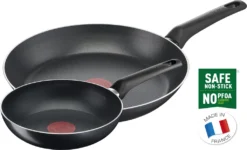 TEFAL Pfannen Simple Cook 2-teiliges Pfannenset Ø 20+28 Cm Bratpfanne ThermoSpot