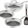 Tefal ETERNAL MESH Pfannenset °24/28cm + WOK °28cm Mit Glasdeckel + Ingenio Pfannenwender