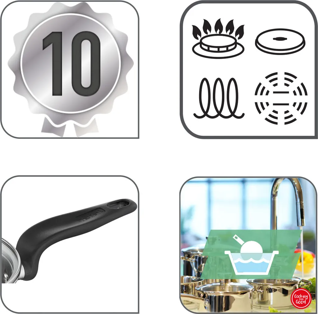 TEFAL E3090604 PRIMÄRE Edelstahlpfanne Mit Antihaftbeschichtung 28 Cm Induktionskompatibel 9 TEFAL E3090604 PRIMÄRE Edelstahlpfanne Mit Antihaftbeschichtung 28 Cm Induktionskompatibel – Bild 9