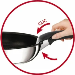 Tefal Pfannenset INGENIO 24/28cm L94092 + 2 X Jamie Oliver Glasdeckel 24/28cm + 2 Griffe + Ingenio Pfannenwender -Tefal 85216dc5b1f8a9bd98f2d8d33325e78f