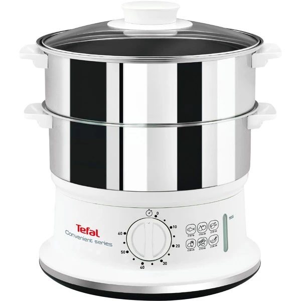Tefal Convenient Series VC1451, Dampfgarer (edelstahl/weiß)