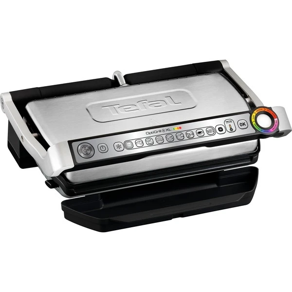Tefal OptiGrill+ XL GC722D, Kontaktgrill (silber/schwarz, 2.000 Watt)