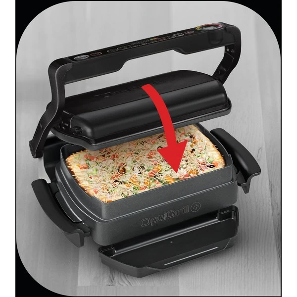 Tefal Optigrill+ Snacking & Baking GC7148, Kontaktgrill (schwarz, 2.000 Watt) 6 Tefal Optigrill+ Snacking & Baking GC7148, Kontaktgrill (schwarz, 2.000 Watt) – Bild 6