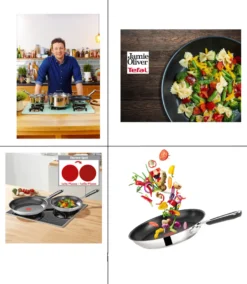 Tefal E76 Jamie Oliver Pfanne 28 Cm Induktion 3 TLG Set 4, NR 1, Bratpfanne Hoher Rand, Antihaft-beschichtet, Backofenofengeeignet, Spülmaschinenfest, Hohe GLEITFÄHIGKEIT,FÜR ALLE HERDARTEN -Tefal c008120d4f496f34d22f4985b165cf85