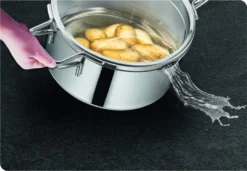 TEFAL Nordica H852SA55 Stahl-Topfset Mit Deckel 10-teilig, Topf: 18/20/24 Cm, Kochtopf Hoch 22cm, Rondel 16cm -Tefal c97918314ba2561b355cb16d17c07c67